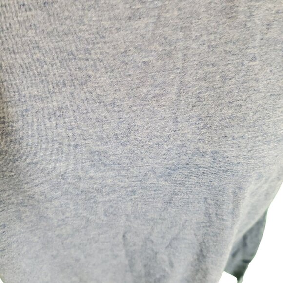 Pure Jill J. Jill Layered Asymmetric Tee Long Sleeve Heathered Blue sz XL - Picture 2 of 7